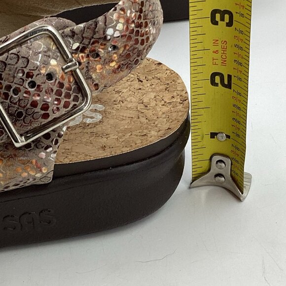 SAS Women's Relaxed Heel Strap Sandal Multisnake Taupe Walking Comfort Sz 9.5 W - Picture 11 of 11